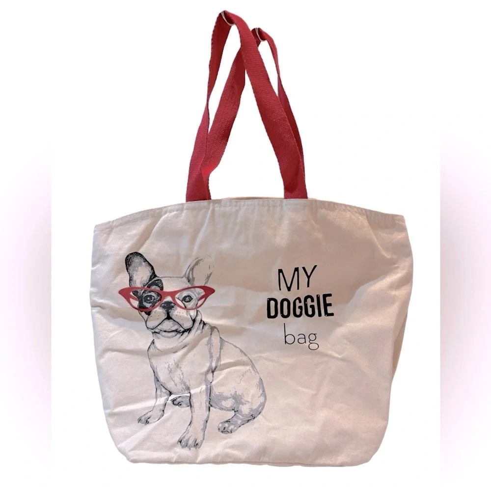 My Doggie Bag French Bulldog Cotton Large‎ Tote Bag